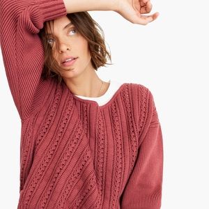 NWT Point Sur Boxy Pointelle Sweater